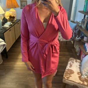 Elegant Fuchsia Women's Belted Robe